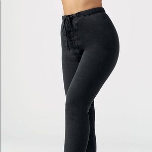 Joah Brown Lace up Jogger Black XS/S